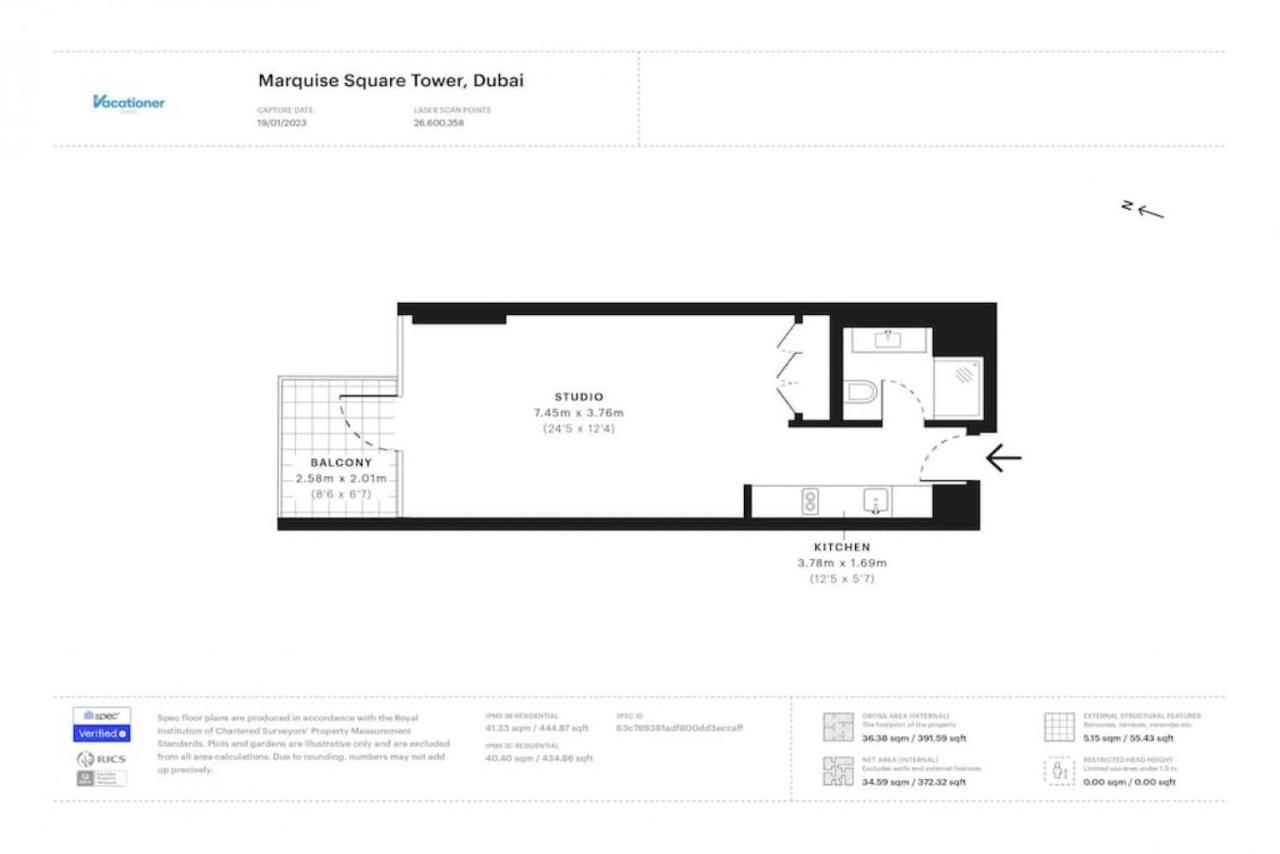 Marquise Square Tower, Business Bay - Bright Studio Dubai Bagian luar foto